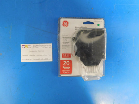 THQL2120GFT - GE 20A Amp 2P Pole 10kA@120/240V Plug On Ground Fault GFCI Circuit Breaker