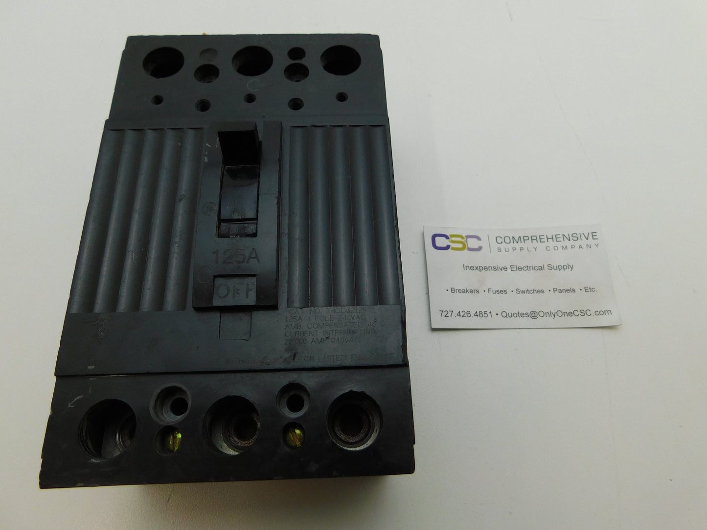 THQD32125 - GE 125A Amp 3P Pole 22kA@240V Bolt On Circuit Breaker