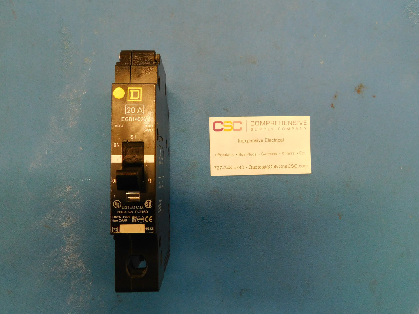 EGB14020 - Square D 20A Amp 1P Pole 35kA@277V Bolt On Circuit Breaker