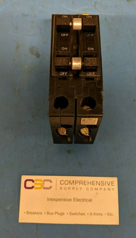 QOT22020 - Square D 20/20A Amp 2X2P Pole Quad Plug On Qot Circuit Breaker W/Rejection Hook