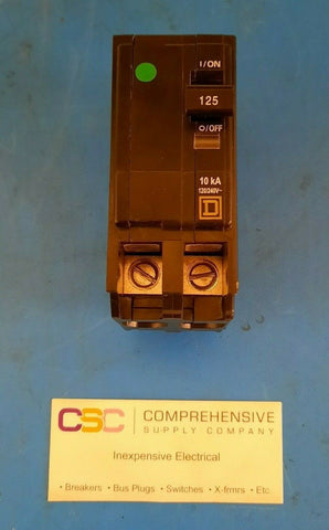 QO2125 - Square D 125A Amp 2P Pole 10kA@120/240V Plug On Circuit Breaker