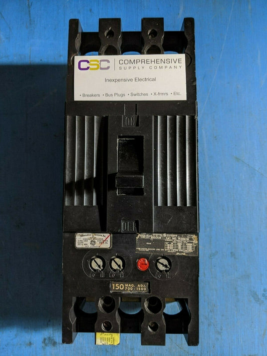 TFJ236150 - GE 150A Amp 3P Pole 600V 22kA@480V Bolt On Circuit Breaker - Older Series