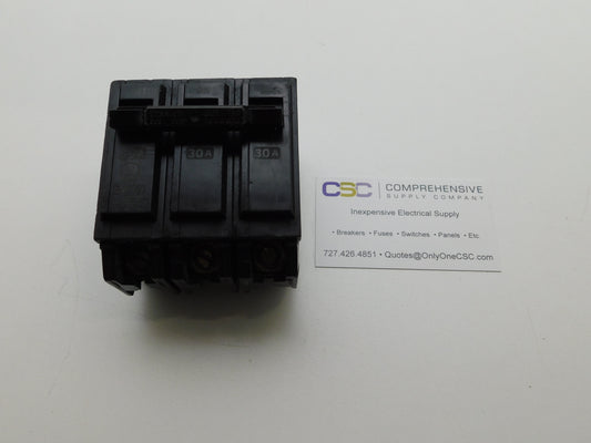 THHQB32030 - GE 30A Amp 3P Pole 22kA@240V Bolt On Circuit Breaker