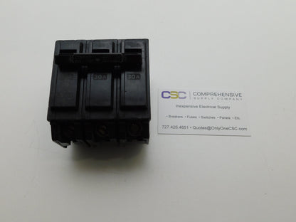THHQB32030 - GE 30A Amp 3P Pole 22kA@240V Bolt On Circuit Breaker