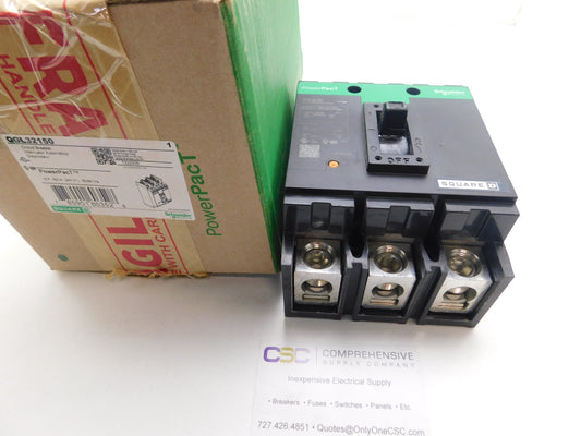 QGL32150 - Square D 150A Amp 3P Pole 65kA@240V Feed Through Powerpact Circuit Breaker