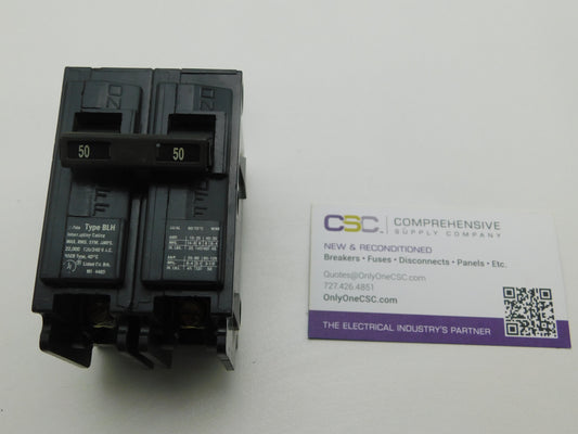 B250H - Siemens 50A Amp 2P Pole 22kA@120/240V Bolt On Circuit Breaker-Older Series