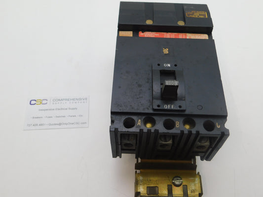 FH36100 - Square D 100A Amp 3P Pole 600V 25kA@480V I-Line Plug On Black Circuit Breaker