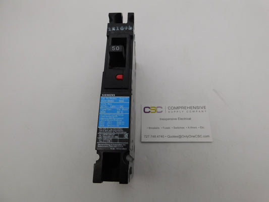 ED41B050 - Siemens 50A Amp 1P Pole 22kA@277V Feed Through Black Circuit Breaker