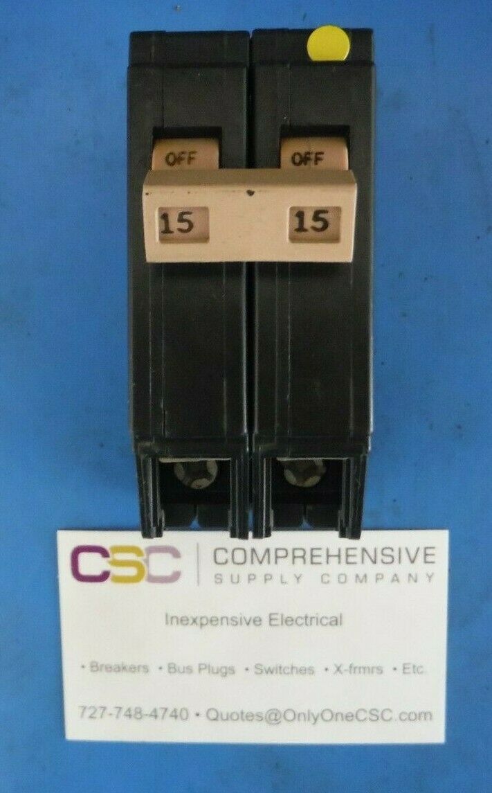 CH215 - Cutler Hammer 15A Amp 2P Pole 10kA@120/240V Plug On Circuit Breaker