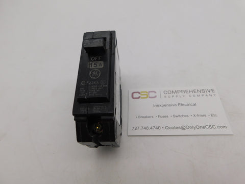 THHQB1115 - GE 15A Amp 1P Pole 22kA@120/240V Bolt On Circuit Breaker