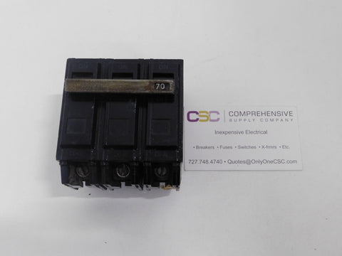 THQAL32070 - GE 70A Amp 3P Pole 10kA@240V Plug On Circuit Breaker - Older Series
