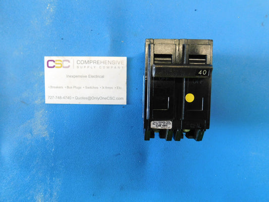 THQL2140 - GE 40A Amp 2P Pole 10kA@120/240V Plug On Circuit Breaker - Older Series