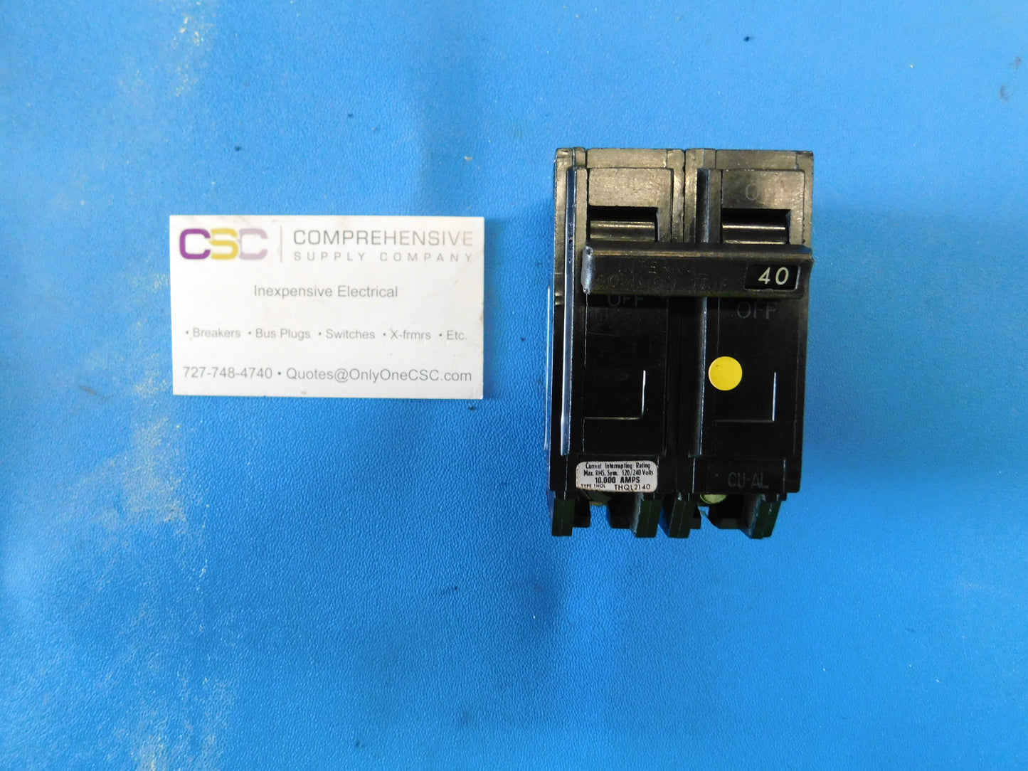 THQL2140 - GE 40A Amp 2P Pole 10kA@120/240V Plug On Circuit Breaker - Older Series