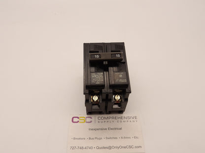 B215 - Siemens 15A Amp 2P Pole 10kA@120/240V Bolt On Circuit Breaker - Older Series
