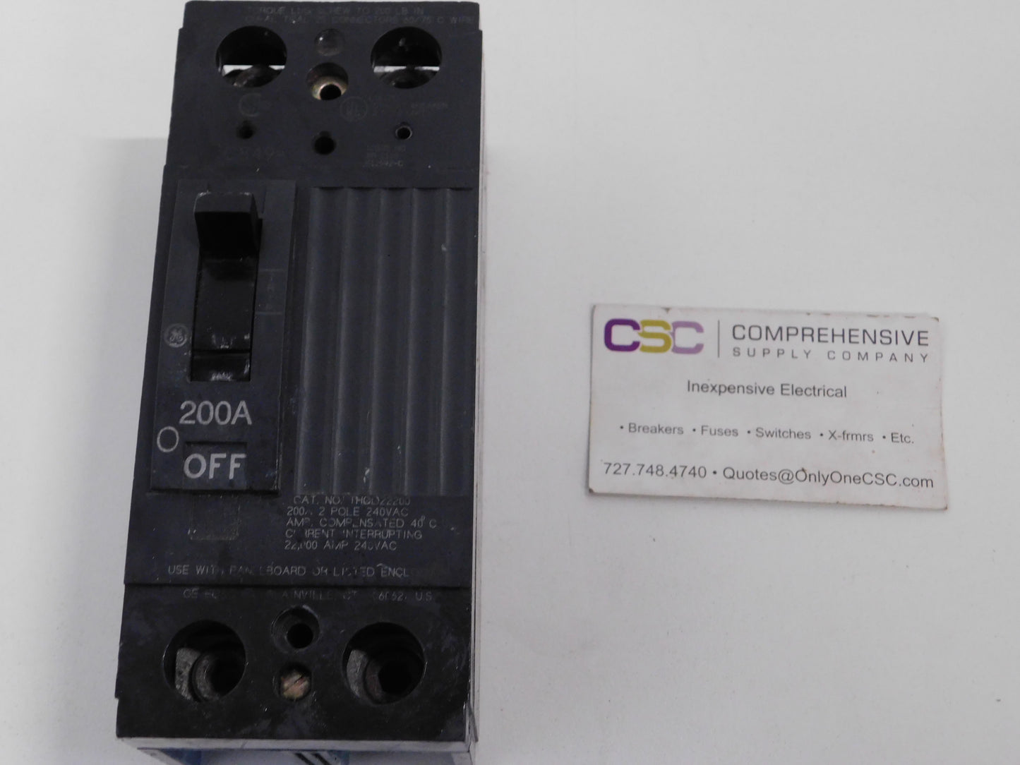 THQD22200 - GE 200A Amp 2P Pole 22kA@240V Bolt On Circuit Breaker