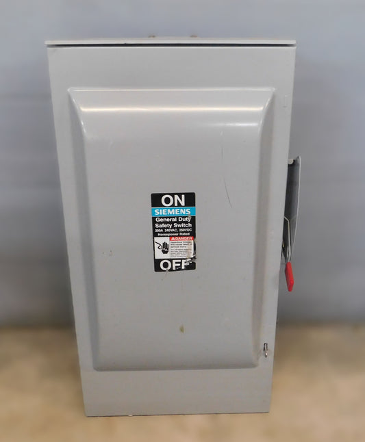 GF324NR - Siemens 200A Amp 3P Pole 240V Nema 3R Fusible General Duty Safety Switch