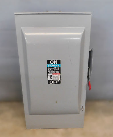 GF324NR - Siemens 200A Amp 3P Pole 240V Nema 3R Fusible General Duty Safety Switch