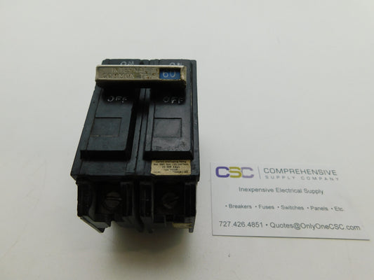 THHQB2160 - GE 60A Amp 2P Pole 22kA@120/240V Bolt On Circuit Breaker - Older Series