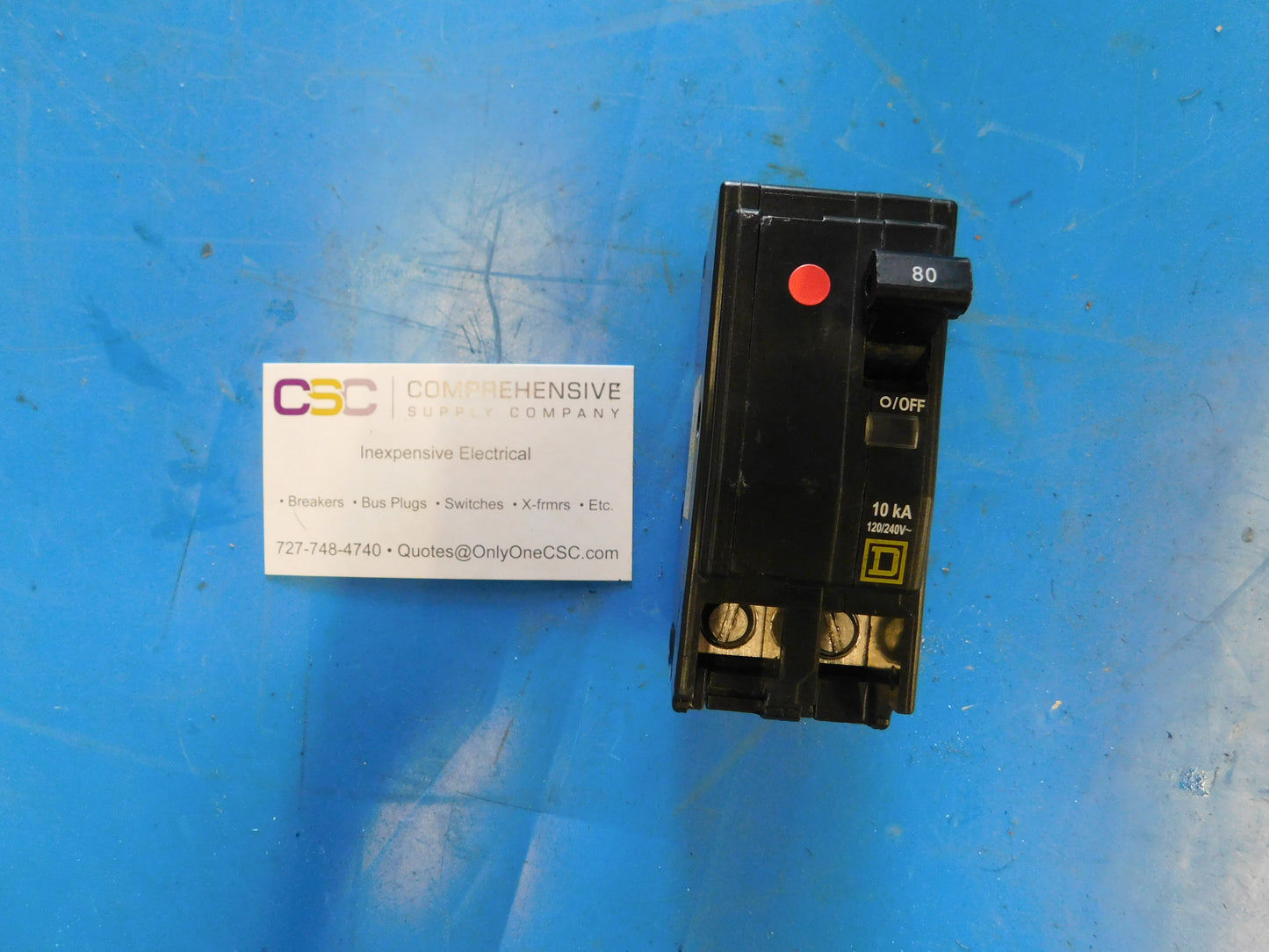 QO280 - Square D 80A Amp 2P Pole 10kA@120/240V Plug On Circuit Breaker