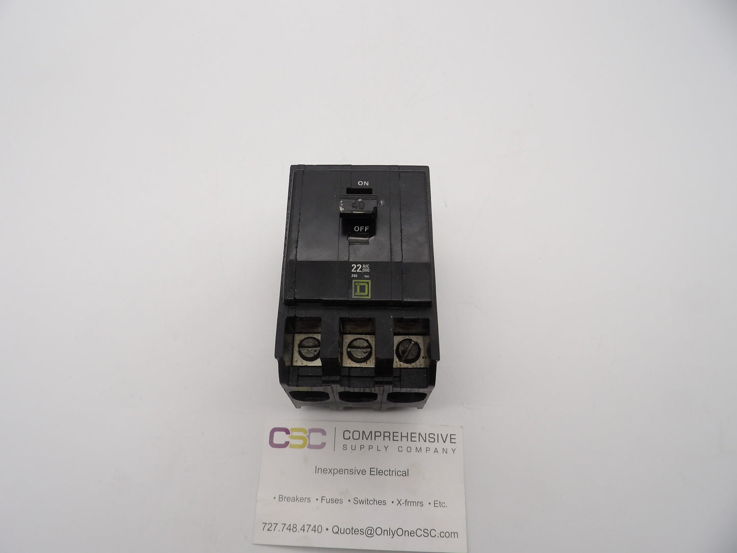 QOB340VH - Square D 40A Amp 3P Pole 22kA@240V Bolt On Circuit Breaker