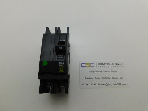 QOU230 - Square D 30A Amp 2P Pole 10kA@120/240V Feed Through Circuit Breaker