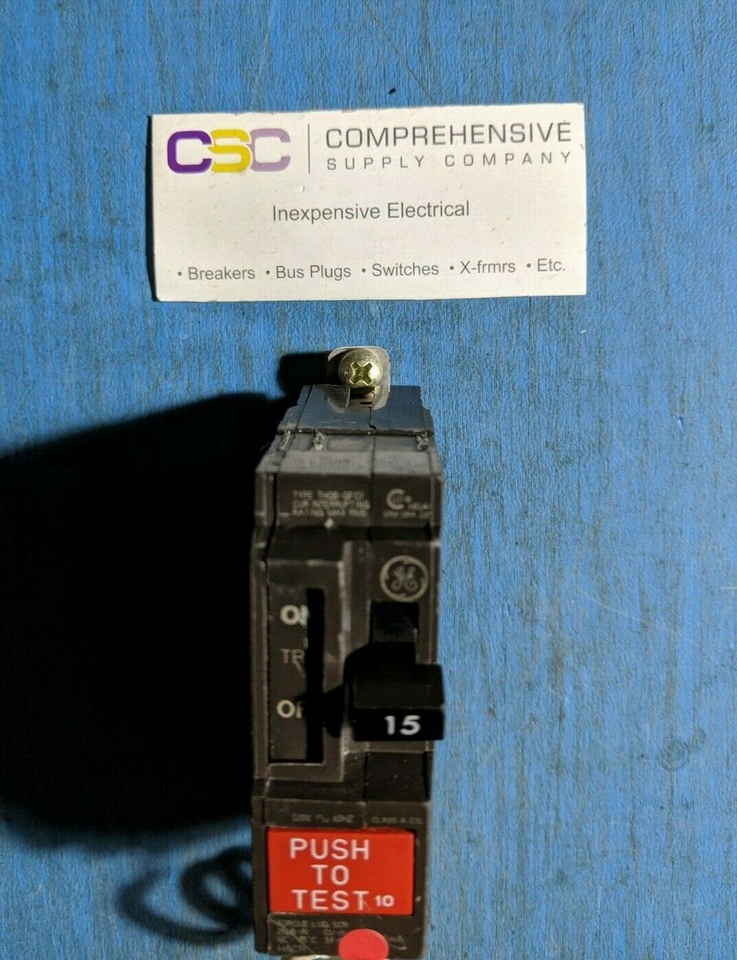 THQB1115GF - GE 15A Amp 1P Pole 10kA@120V Bolt On Ground Fault GFCI Circuit Breaker