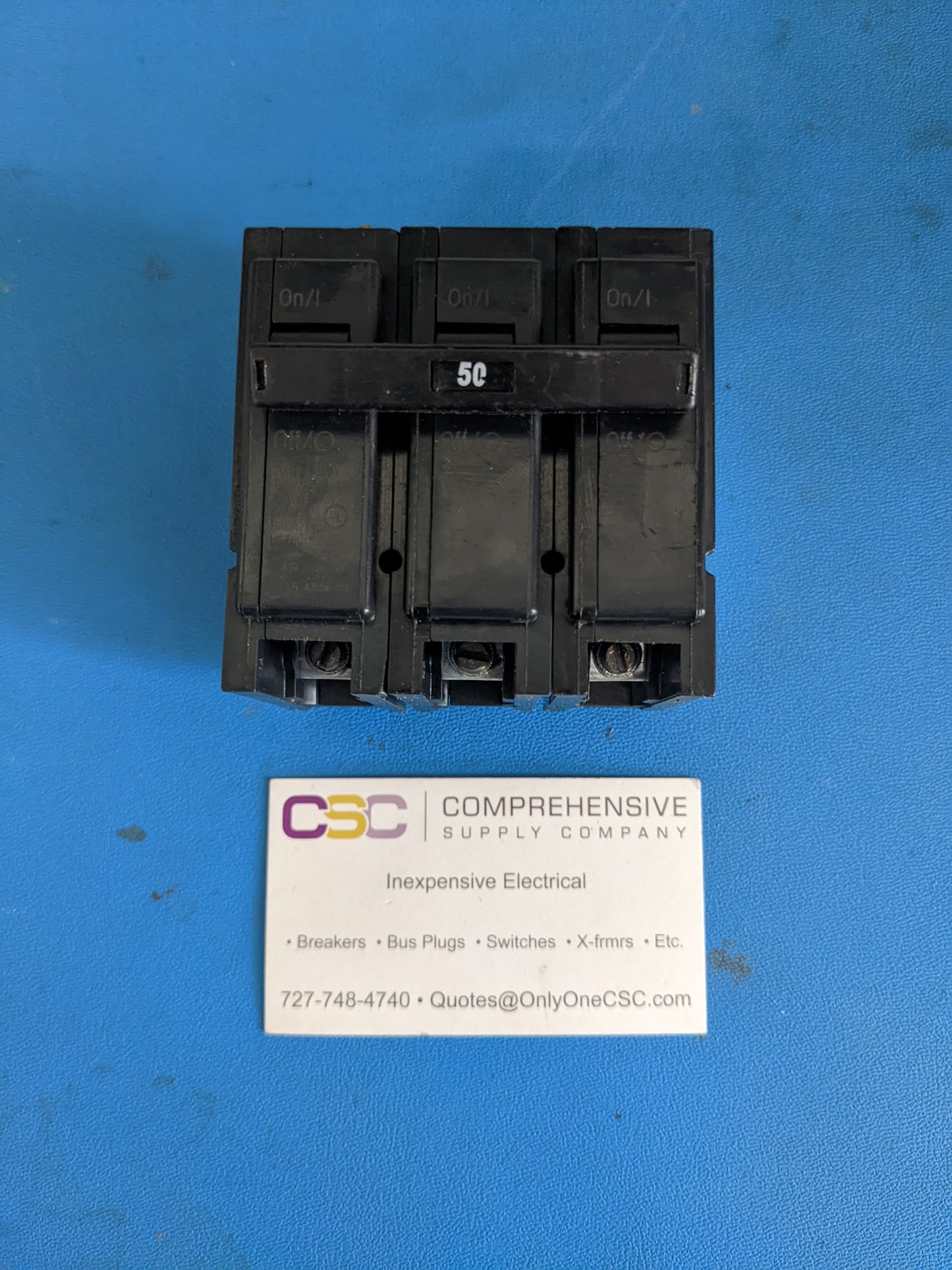 BR350 - Eaton 50A Amp 3P Pole 10kA@240V Plug On Circuit Breaker