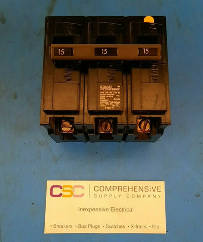 Q315 - ITE 15A Amp 3P Pole 10kA@240V Plug On Circuit Breaker - Older Series
