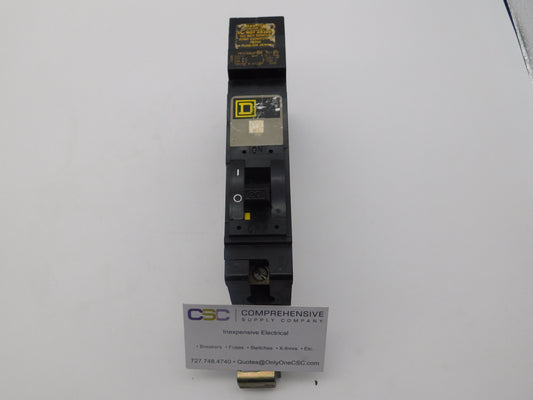 FY14020B - Square D 20A Amp 1P Pole 14kA@277V I-Line Plug On Circuit Breaker W/Gray Label