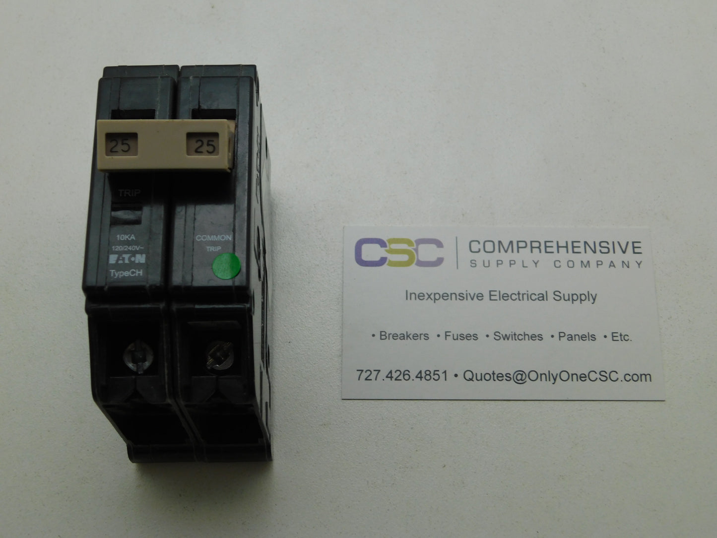 CHF225 - Eaton 25A Amp 2P Pole 10kA@120/240V Plug On Circuit Breaker