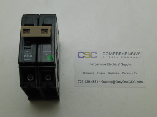 CHF225 - Eaton 25A Amp 2P Pole 10kA@120/240V Plug On Circuit Breaker