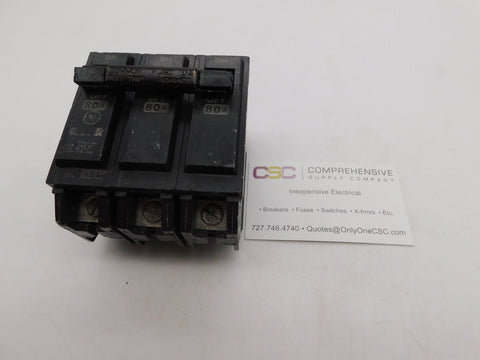 THQB32080 - GE 80A Amp 3P Pole 10kA@240V Bolt On Circuit Breaker