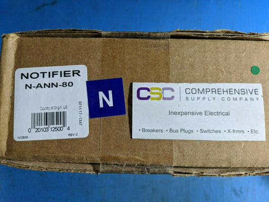N-ANN-80 NANN80 - Notifier Lcd Annunciator