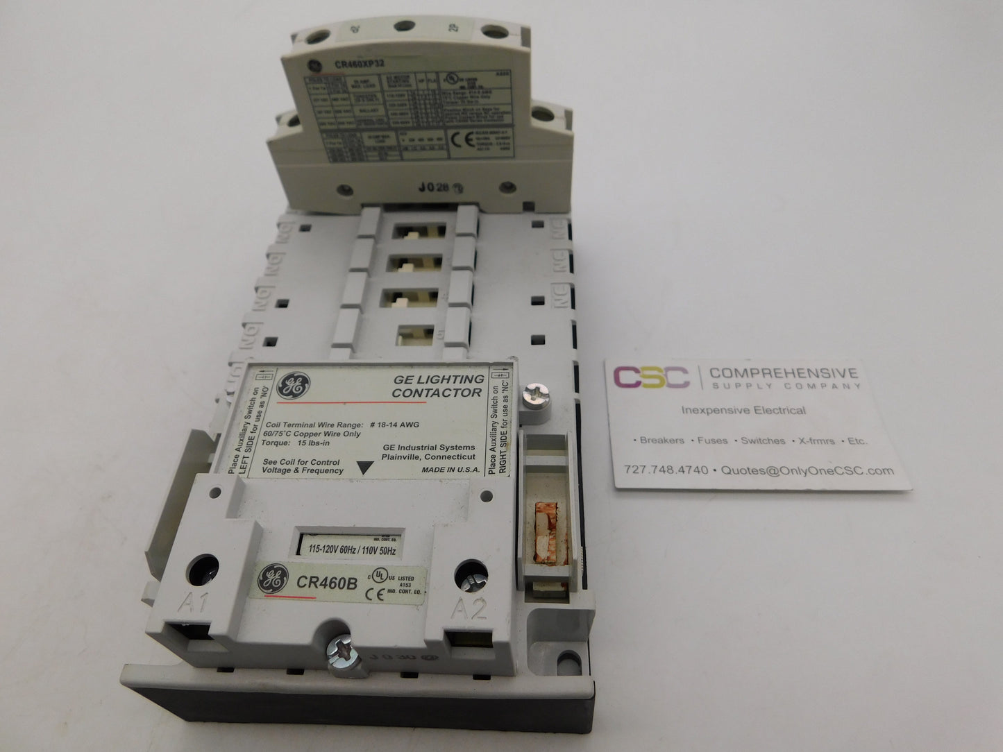 CR463L20AJA - GE 30A Amp 2P Pole 1Ph 600V 2N/O Lighting Contactor - W/120V Coil