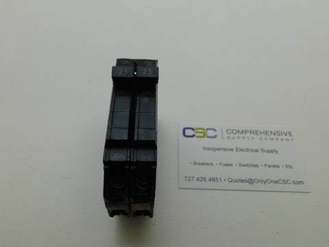 THQP225 - GE 25A Amp 2P Pole 10kA@120/240V Plug On Thin Circuit Breaker - Older Series