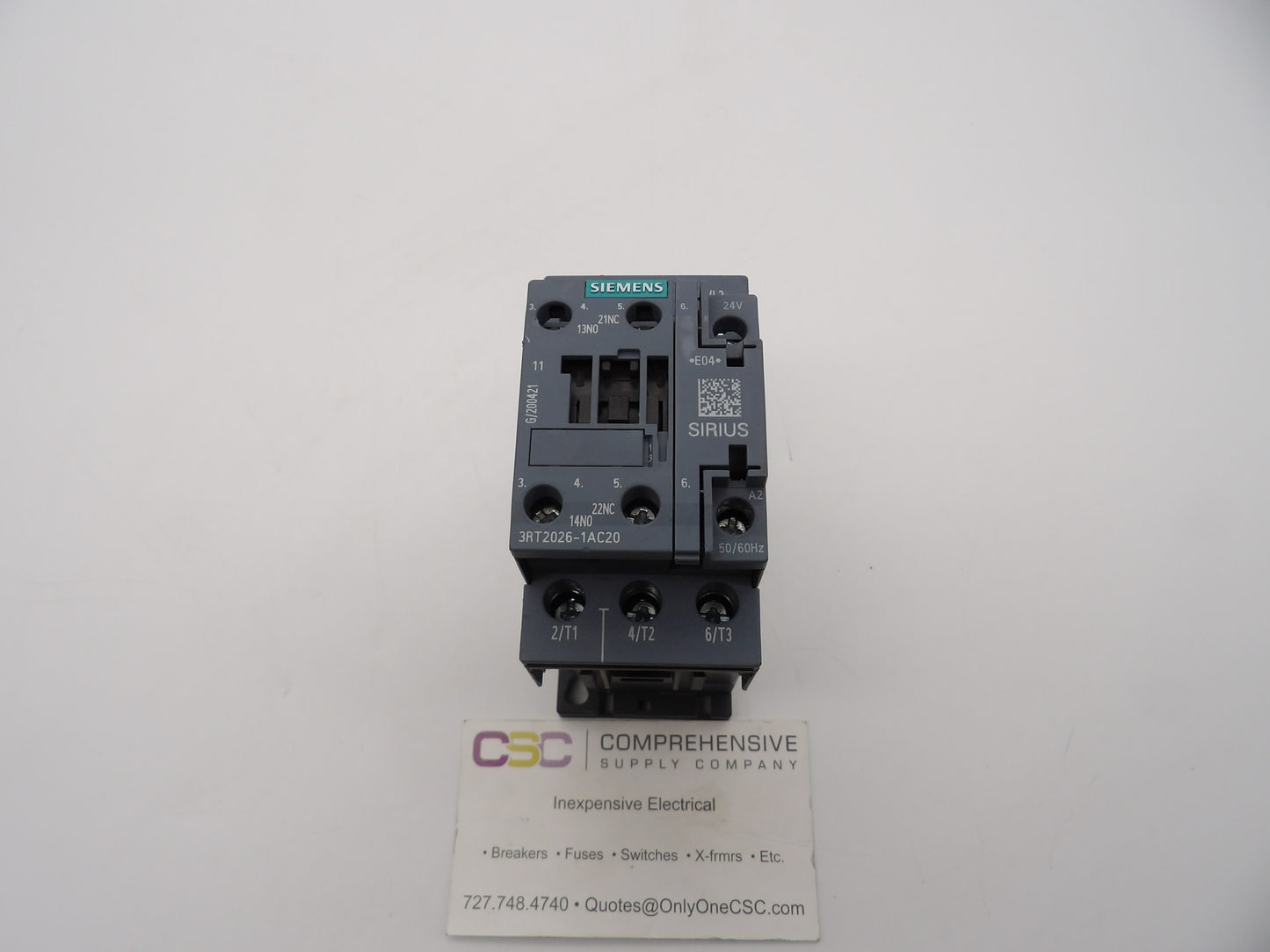 3RT2026-1AC20 - Siemens 25A Amp 3P Pole 400V Contactor W/24Vac Coil
