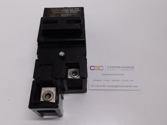 QFP2150T - Zinsco 150A Amp 2P Pole 10kA@120/240V Plug On Main Circuit Breaker W/Offset Lugs