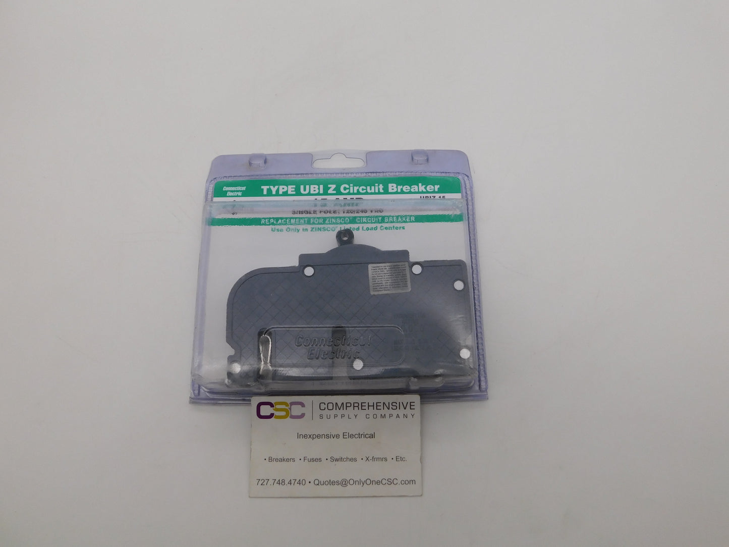 UBIZ-15 - Connecticut Electric 15A Amp 1P Pole 10kA@120/240V Plug On Zinsco Replacement Circuit Breaker