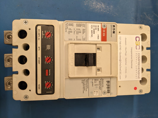 DK3400W - Eaton 400A Amp 3P Pole 65kA@240V Feed Thru Dk Circuit Breaker W/400A Trip