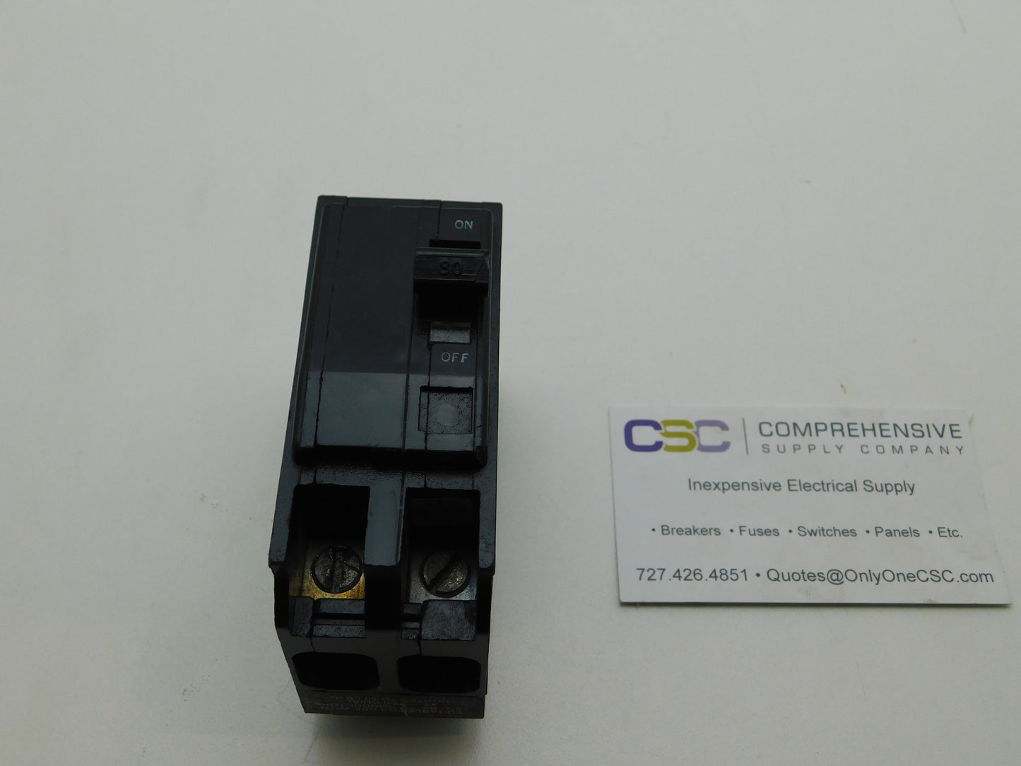 QO280 - Square D 80A Amp 2P Pole 10kA@120/240V Plug On Black Circuit Breaker