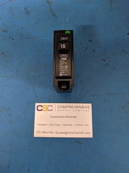 TB115 - T & B 15A Amp 1P Pole 10kA@120/240V Plug On Circuit Breaker