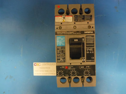 FXD63B225 - Siemens 225A Amp 3P Pole 600V 35kA@480V Bolt On Fxd6 Circuit Breaker