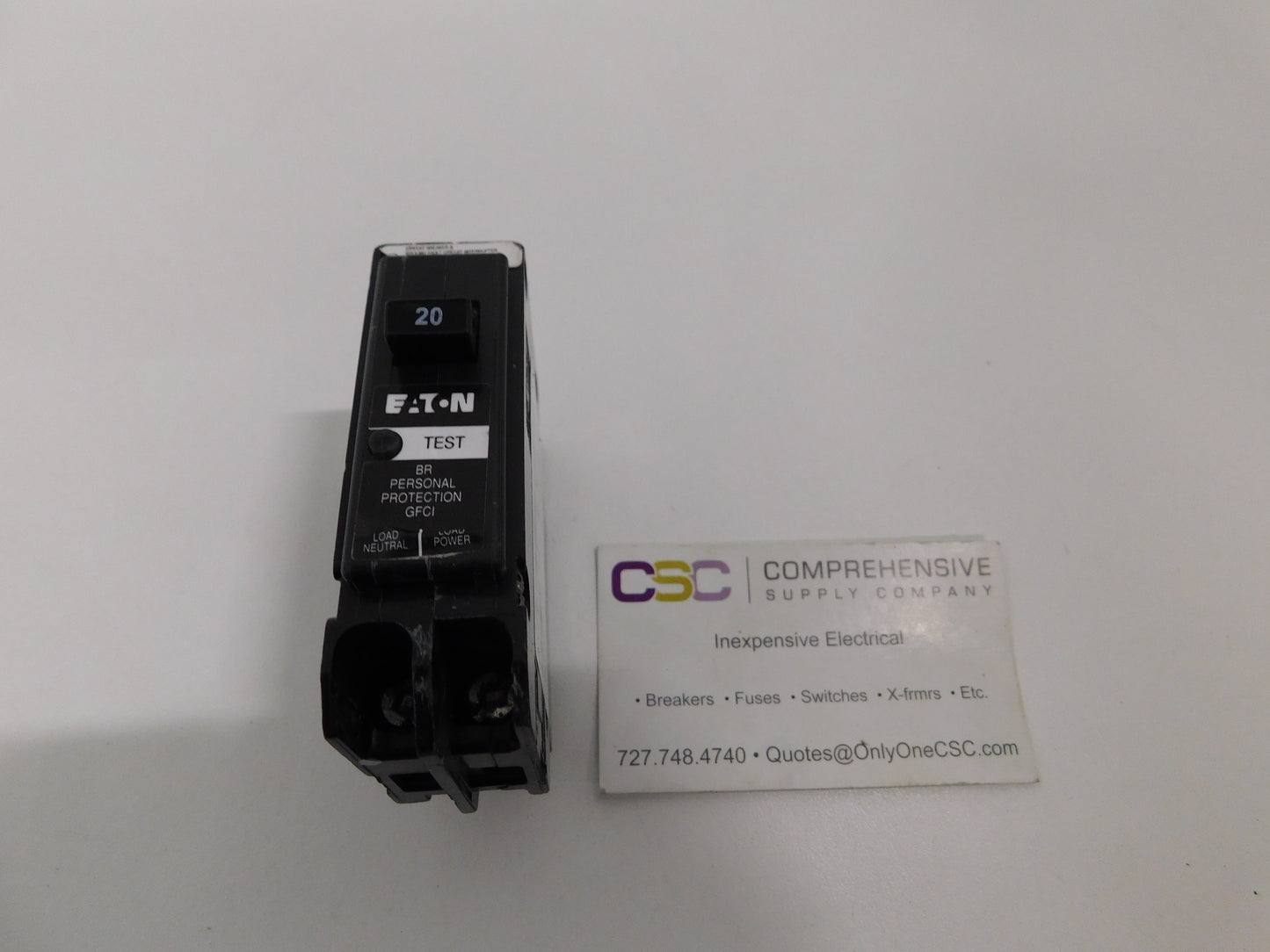 BRP120GF - Eaton 20A Amp 1P Pole 10kA@120 Plug On Ground Fault GFCI Circuit Breaker