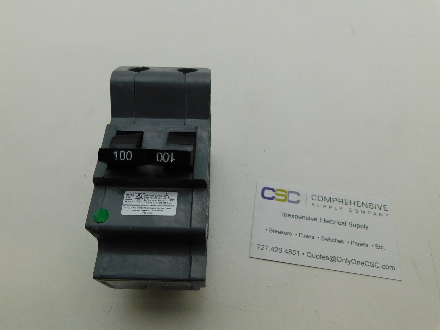 UBIF-2100N - Connecticut Electric 100A Amp 2P Pole 10kA@120/240V Plug On Thick Fpe Replacement Main Circuit Breaker