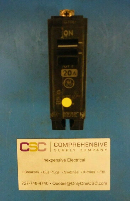 THQB1120 - GE 20A Amp 1P Pole 10kA@120/240V Bolt On Circuit Breaker