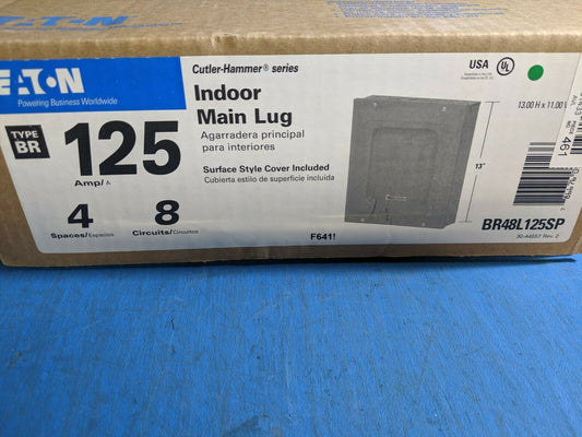 BR48L125SP - Cutler Hammer 125A Amp 4Sp Space 8Ckt Circuit Ml Type Br Load Center