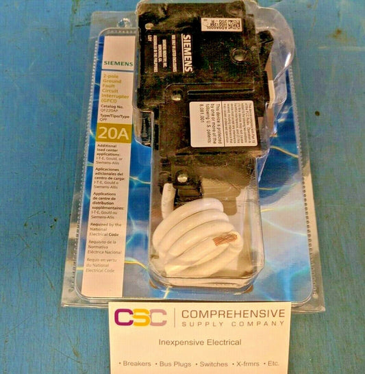QF220AP - Siemens 20A Amp 2P Pole 10kA@120/240V Plug On Ground Fault GFCI Circuit Breaker