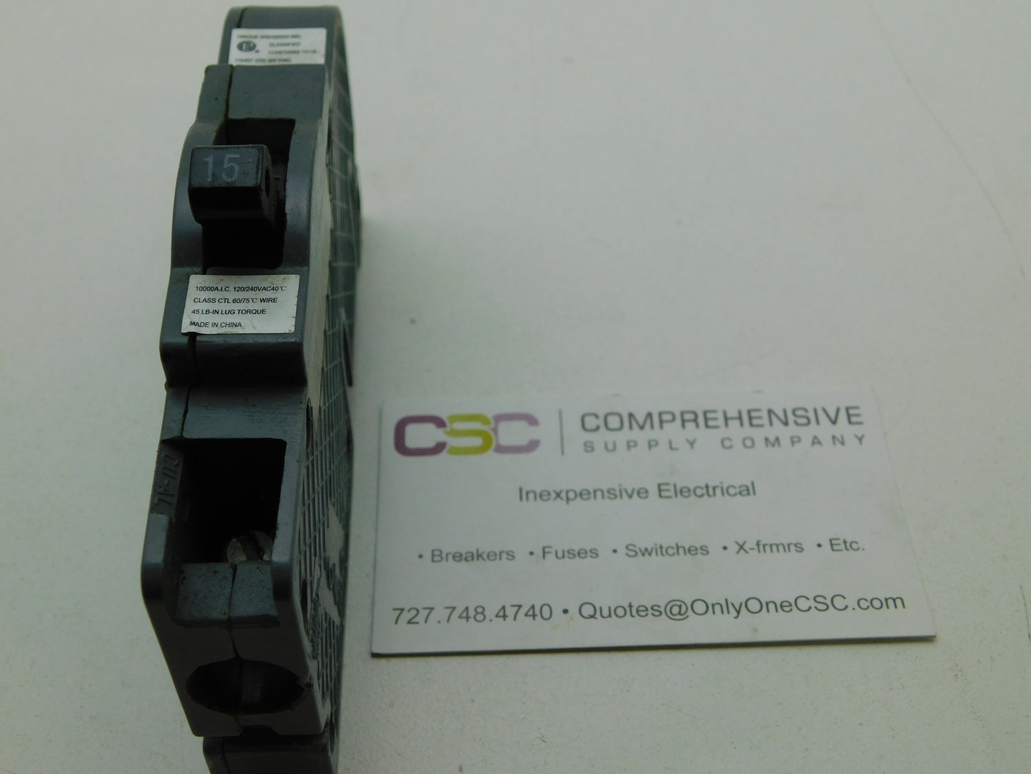 UBIZ-15 - Connecticut Electric 15A Amp 1P Pole 10kA@120/240V Plug On Zinsco Replacement Circuit Breaker