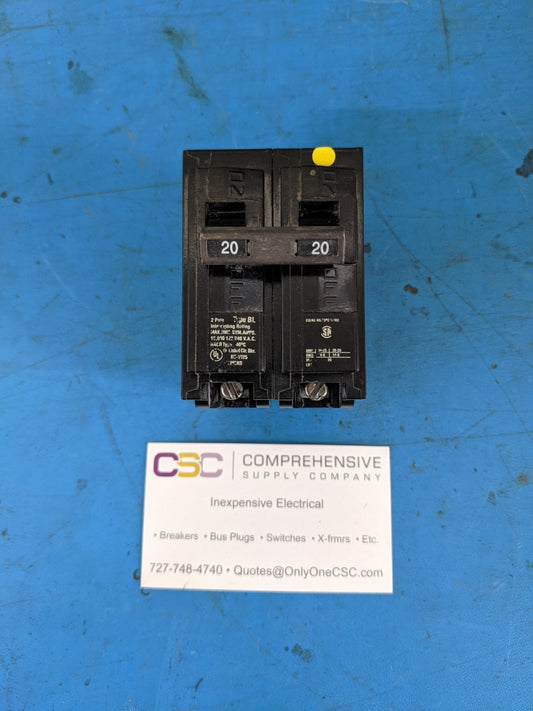 B220 - Siemens 20A Amp 2P Pole 10kA@120/240V Bolt On Bl Circuit Breaker Older Series