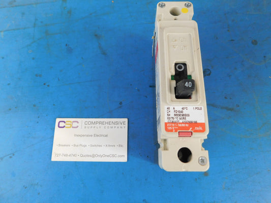 FD1040 - Eaton 40A Amp 1P Pole 35kA@277V Bolt On Circuit Breaker W/Red Label